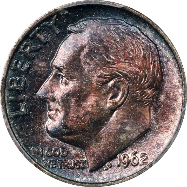 1962 10c MS FB MS67 FB thumbnail 3