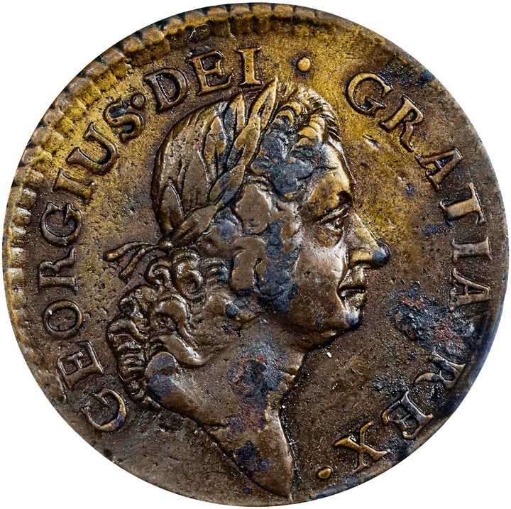 1723 1/2 P Rosa Americana, Crowned Rose MS BN thumbnail 3