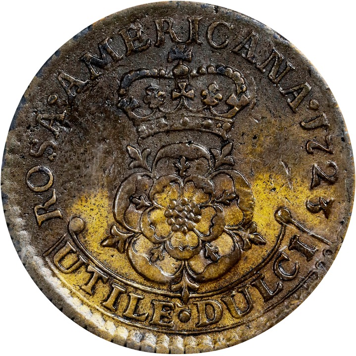 1723 1/2 P Rosa Americana, Crowned Rose MS BN thumbnail 5