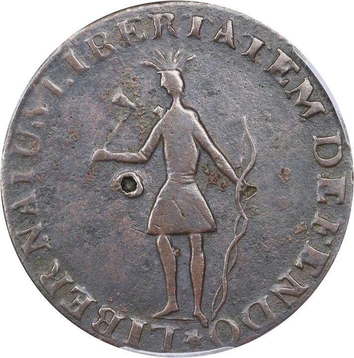 Image for 1787 Copper New York, Excelsior, Indian and NY Arms MS BN G4 BN