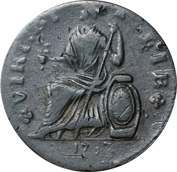 1787 Copper Nova Eborac, Seated Left MS BN G6 BN thumbnail 8