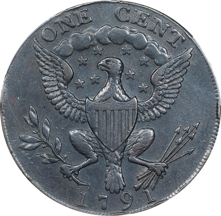 1791 1c Washington, Small Eagle MS BN G4 BN thumbnail 2