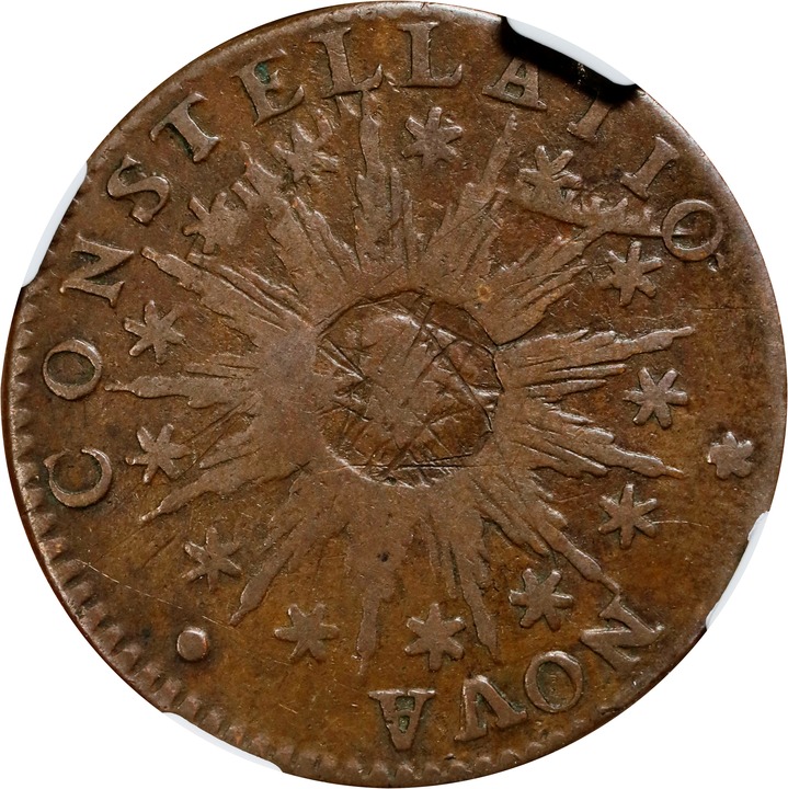 1783 Copper Nova Constellatio, Pointed Rays, Large U.S. MS BN thumbnail 4