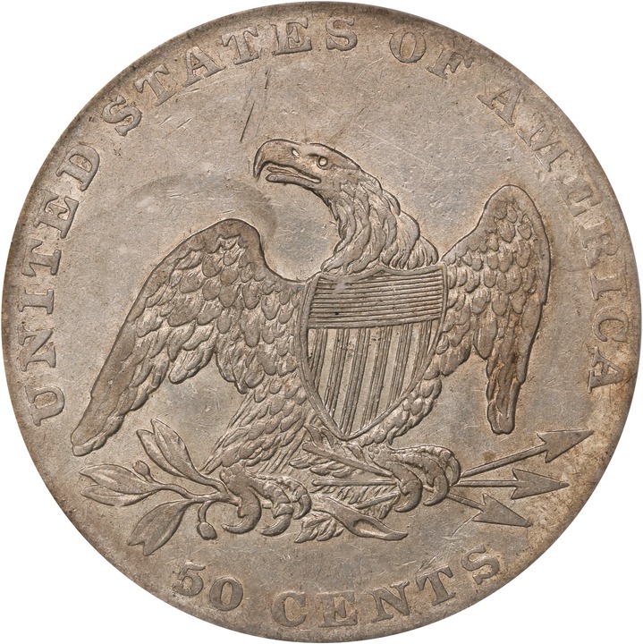 1837 50c Reeded Edge AU55 thumbnail 2