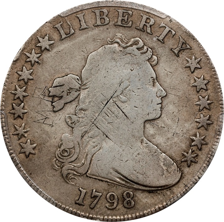 1798 $1  Large Eagle, Pointed 9 MS thumbnail 17