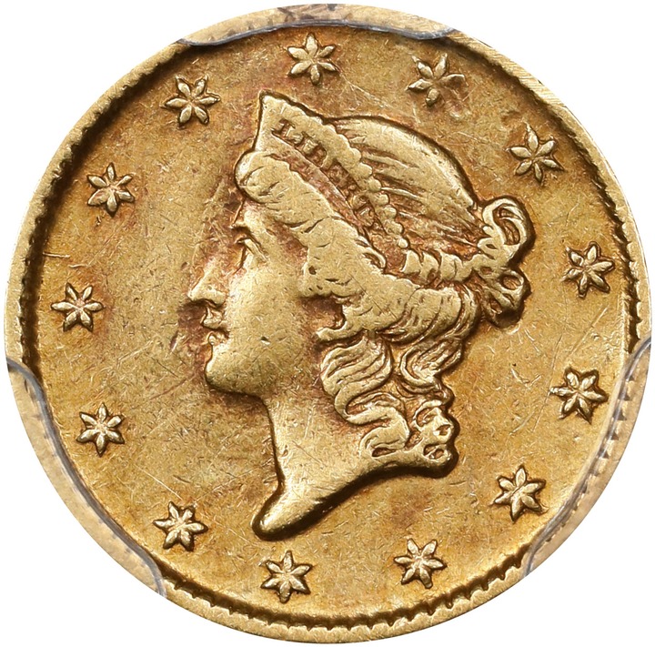 1852-D G$1 MS thumbnail 3