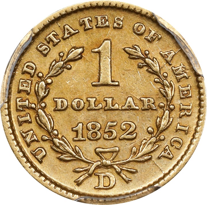 1852-D G$1 MS thumbnail 17