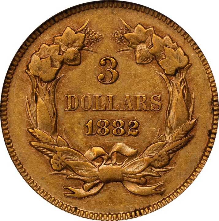 1882 $3 VG8 CAC thumbnail 23