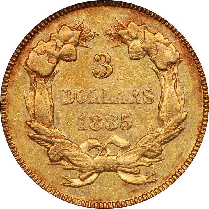1885 $3 VF20 CAC thumbnail 23