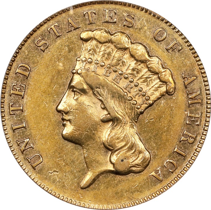 1886 $3 AU58 CAC thumbnail 3