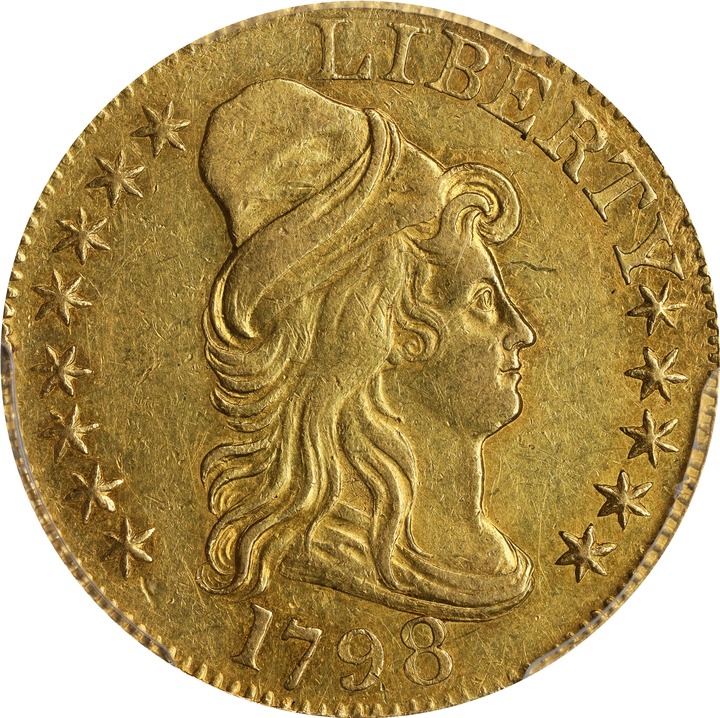 1798 $5  Large Eagle, Large 8, 13 Stars MS thumbnail 3