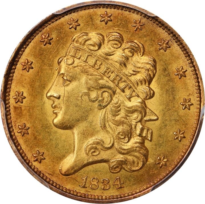 1834 $5  Classic Head, Plain 4 MS thumbnail 18