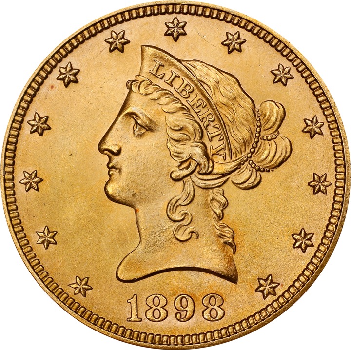 1898 $10  MS PL MS60 PL CAC thumbnail 6