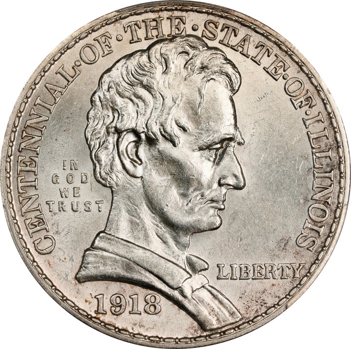 1918 50c Lincoln - Illinois VF30 thumbnail 18