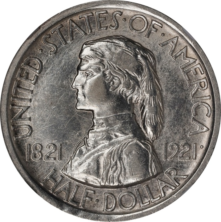 1921 50c Missouri AU53 thumbnail 3