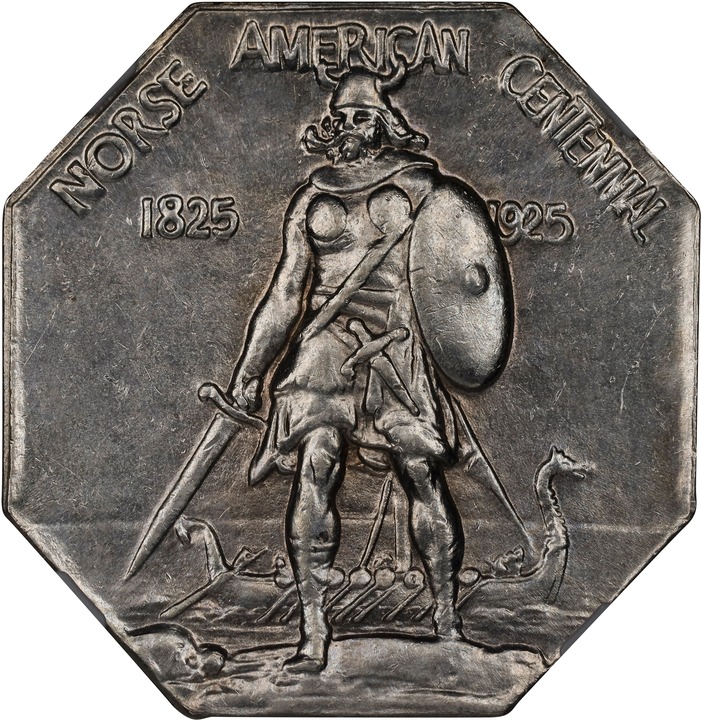 Image for 1925 Medal Norse American, Thick MS63