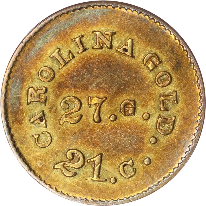 (1842-52) G$1 A.Bechtler, 27 GR, 21C, PE, K-24 AU58 thumbnail 3