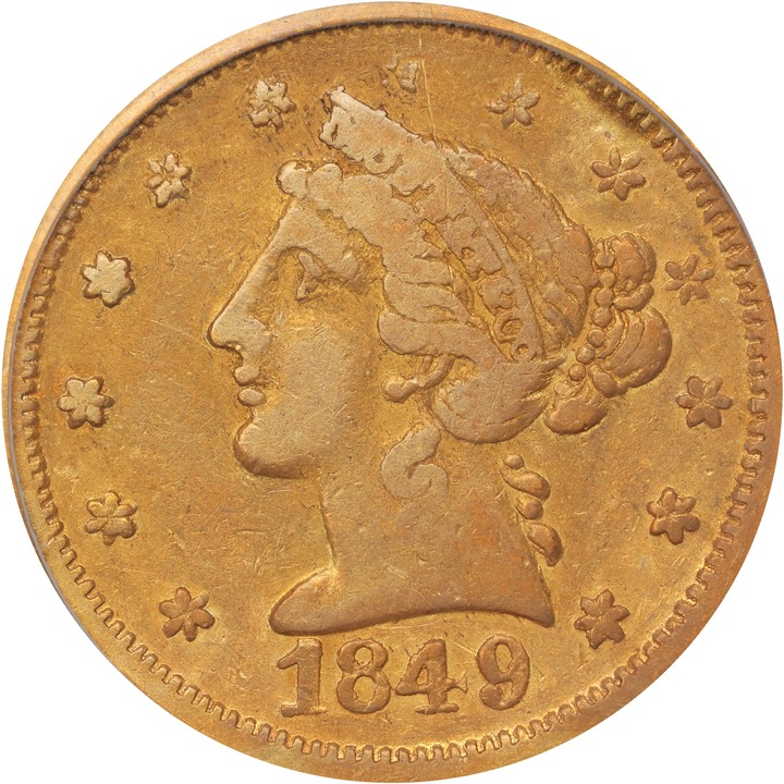 1849 G$5  Moffat & Co., K-4 MS thumbnail 9