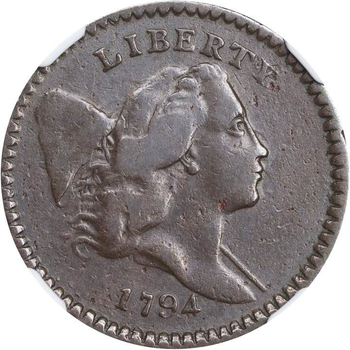 1794 1/2c High Relief Head, C-8 MS BN thumbnail 2