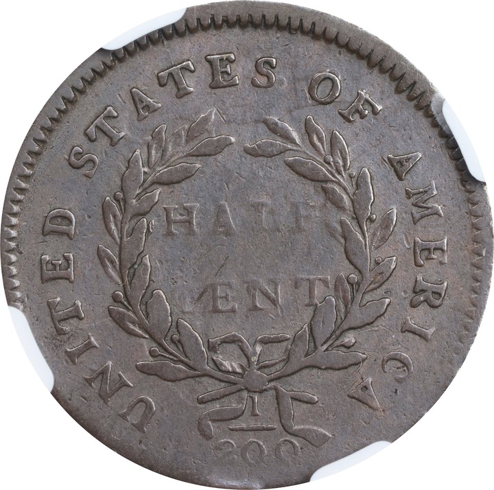 1794 1/2c High Relief Head, C-8 MS BN thumbnail 4