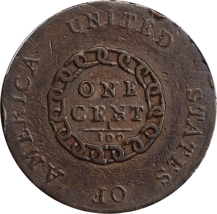 1793 1c Chain, AMERICA, S-3 MS BN thumbnail 20