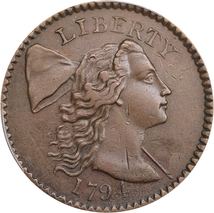 1794 1c Head of 1794, S-49  MS BN thumbnail 4