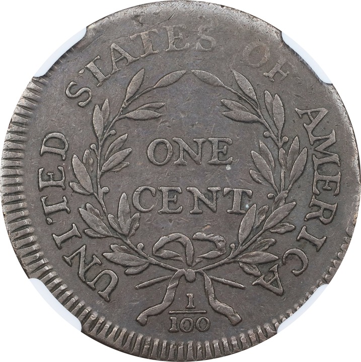 1796 1c Liberty Cap, S-85  MS BN thumbnail 3