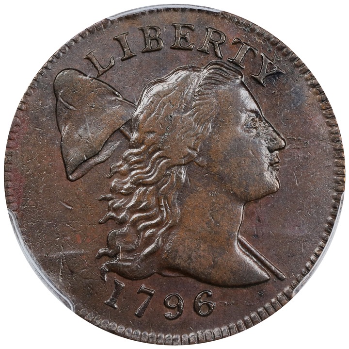 1796 1c Liberty Cap, S-91  MS BN thumbnail 3