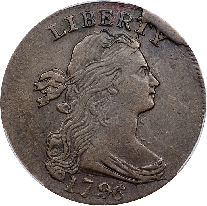 Image for 1796 1c Draped Bust, Reverse of 1794 MS BN VF30 BN