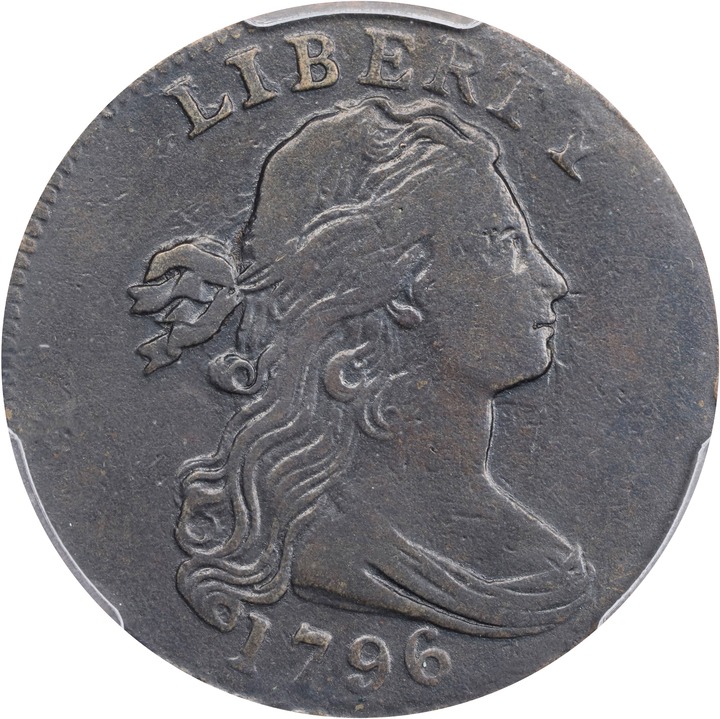 1796 1c Draped Bust, Reverse of 1795, S-116  MS BN thumbnail 3