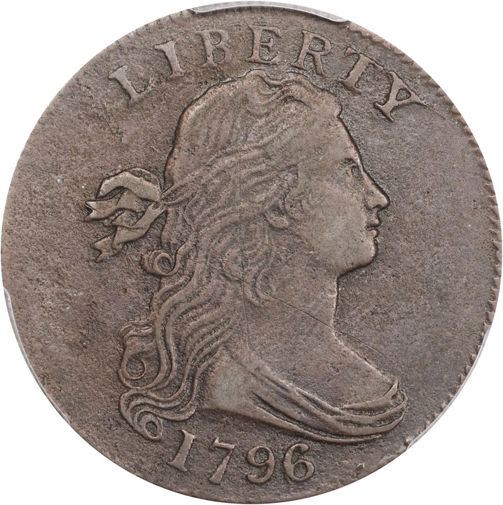 1796 1c Draped Bust, Reverse of 1797, S-105  MS BN thumbnail 2