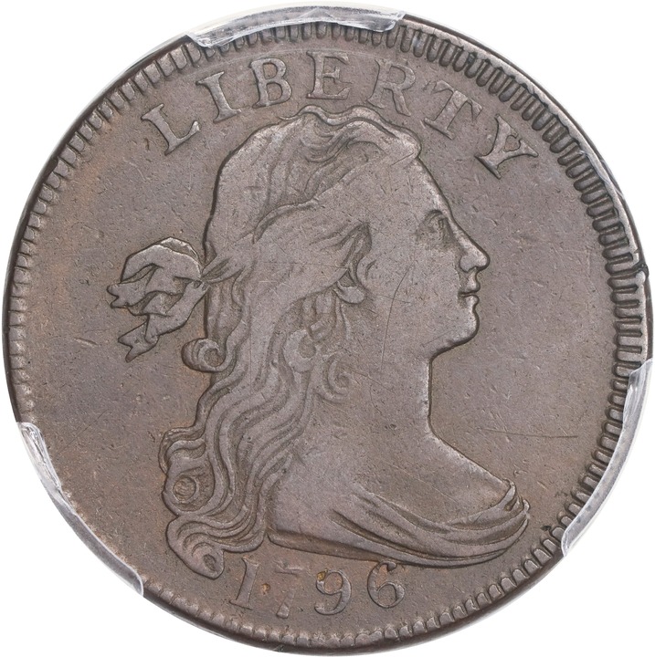 1796 1c Draped Bust, Reverse of 1797, S-114 MS BN thumbnail 3