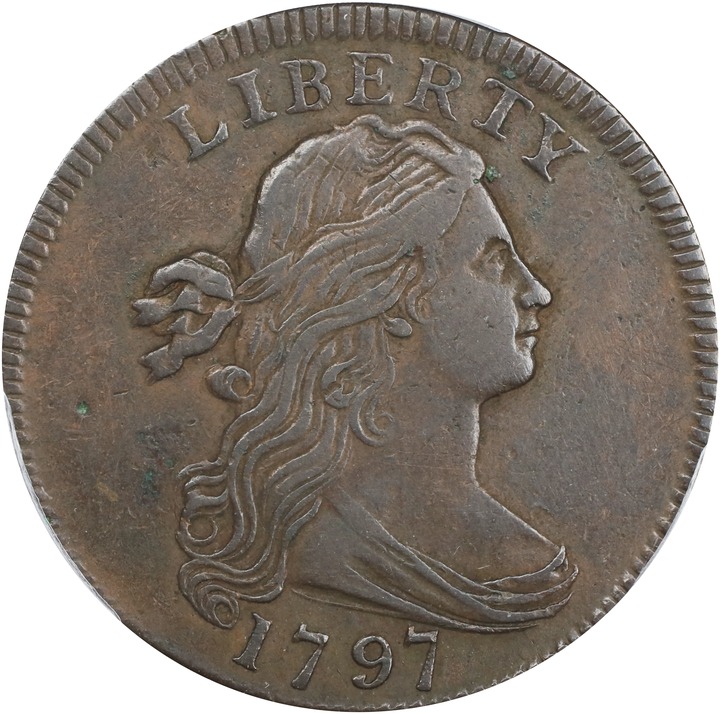 1797 1c Reverse of 1795, Plain Edge, S-120a  MS BN thumbnail 2