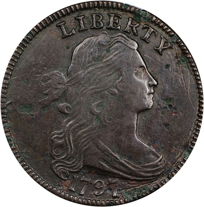 1797 1c Reverse of 1795, Plain Edge, S-121a MS BN thumbnail 2