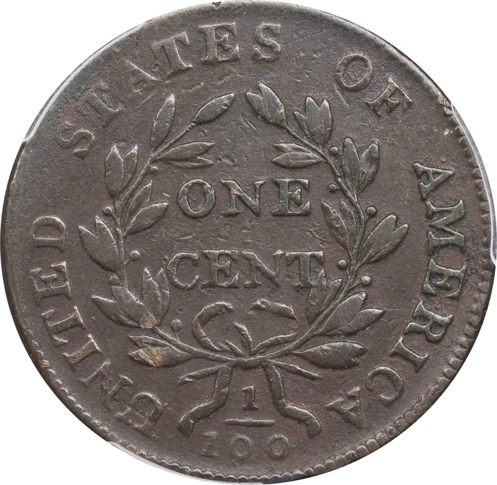 1802 1c Normal Reverse, S-NC-1 MS BN thumbnail 3