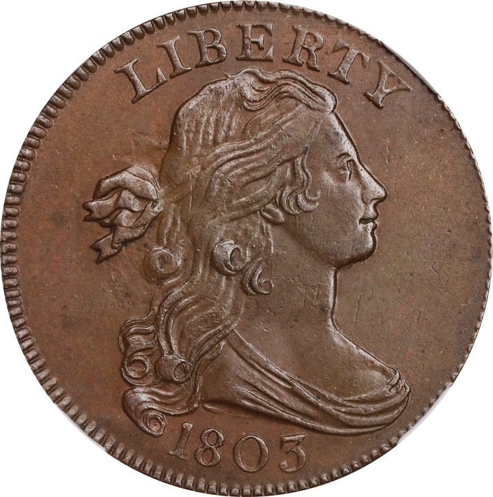 1803 1c Small Date, Small Fraction, S-251  MS BN thumbnail 2