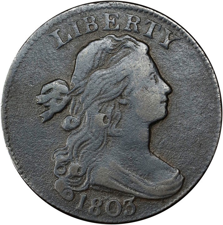 1803 1c Small Date, Small Fraction, S-253  MS BN thumbnail 4