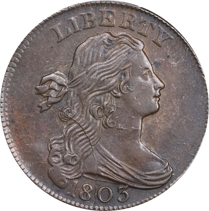 1803 1c Small Date, Large Fraction, S-261  MS BN thumbnail 3