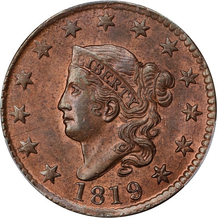 1819/(8) 1c Large Date MS RB MS61 RB thumbnail 15