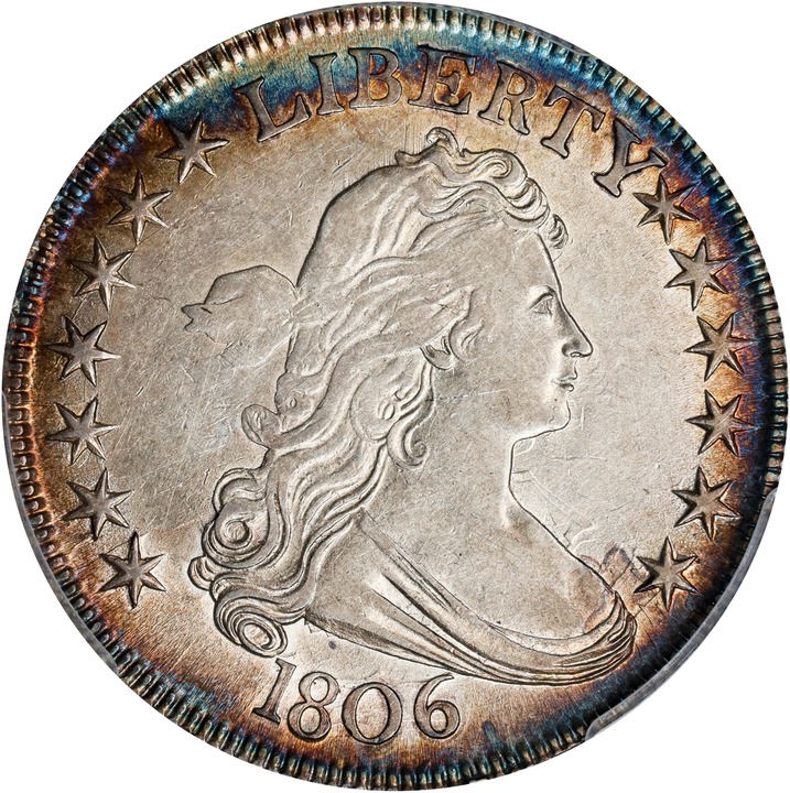 1806 50c Pointed 6, Stem, O-119 G6 thumbnail 3