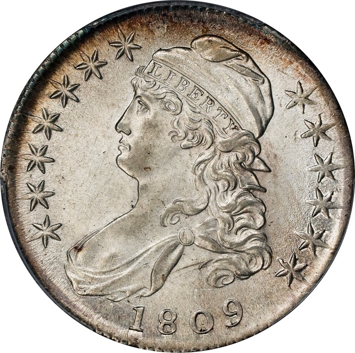 1809 50c III Edge, O-111a VG10 CAC thumbnail 2