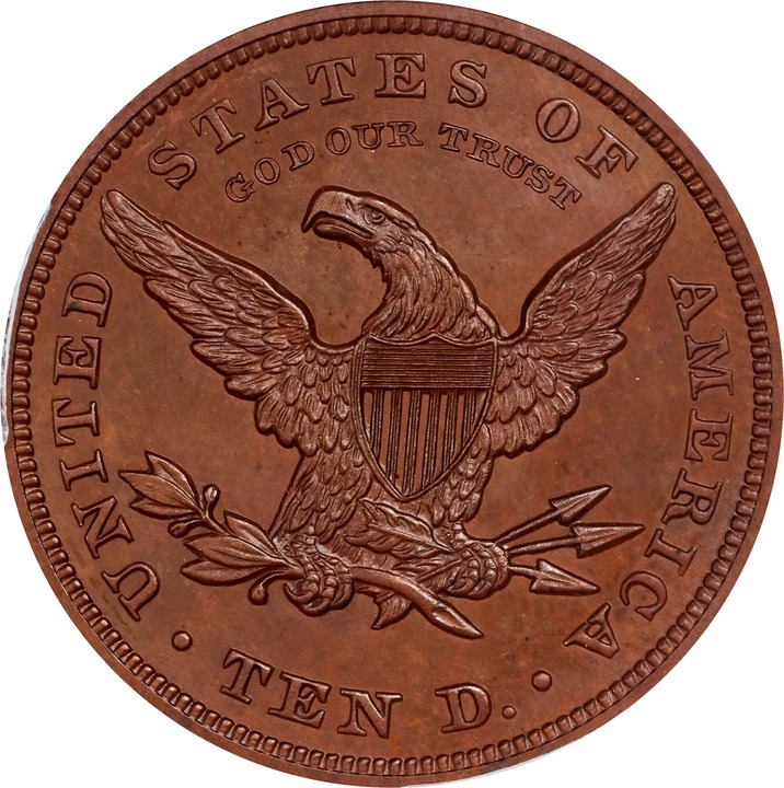 1862 P$10 Copper, J-298 PR BN thumbnail 3