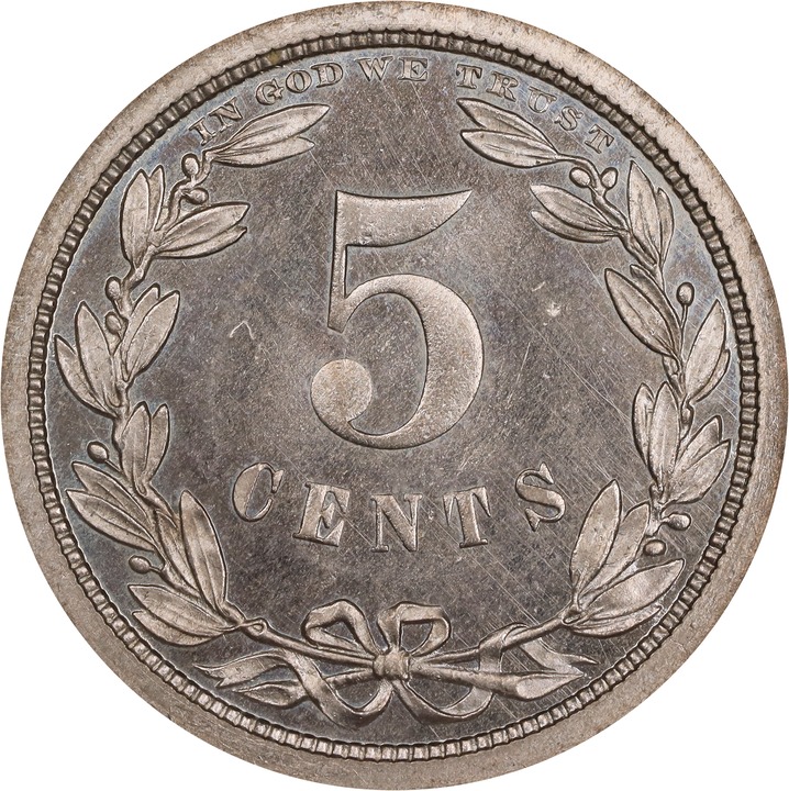 1868 P5c Nickel, J-623 PR thumbnail 6