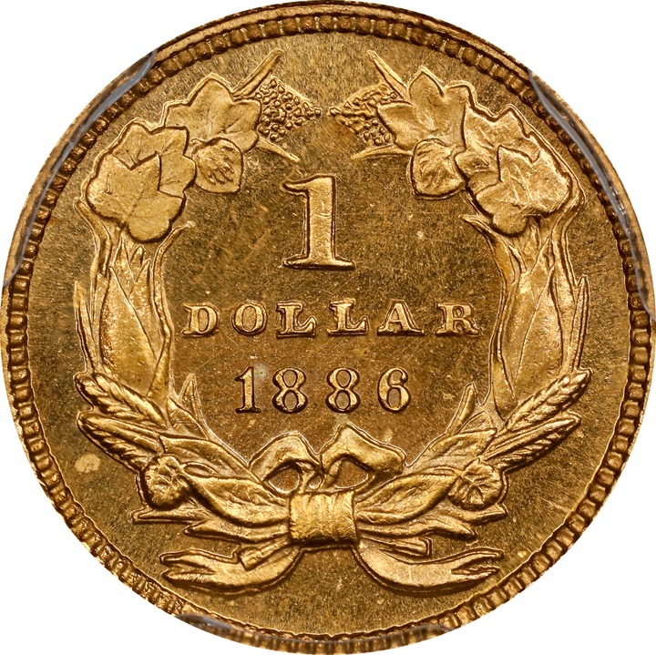 Liberty Gold Dollar G$1 Type 3, 1856-1889 PR CAM [Type] PR66 CAM CAC thumbnail 4
