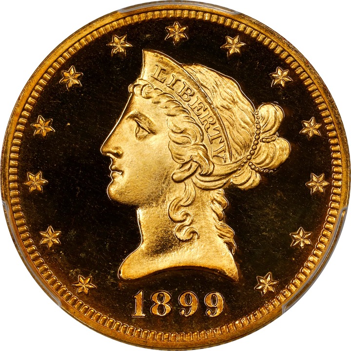 Liberty Gold Eagle $10  Motto, 1866-1907 PR DCAM [Type] PR67 DCAM thumbnail 2