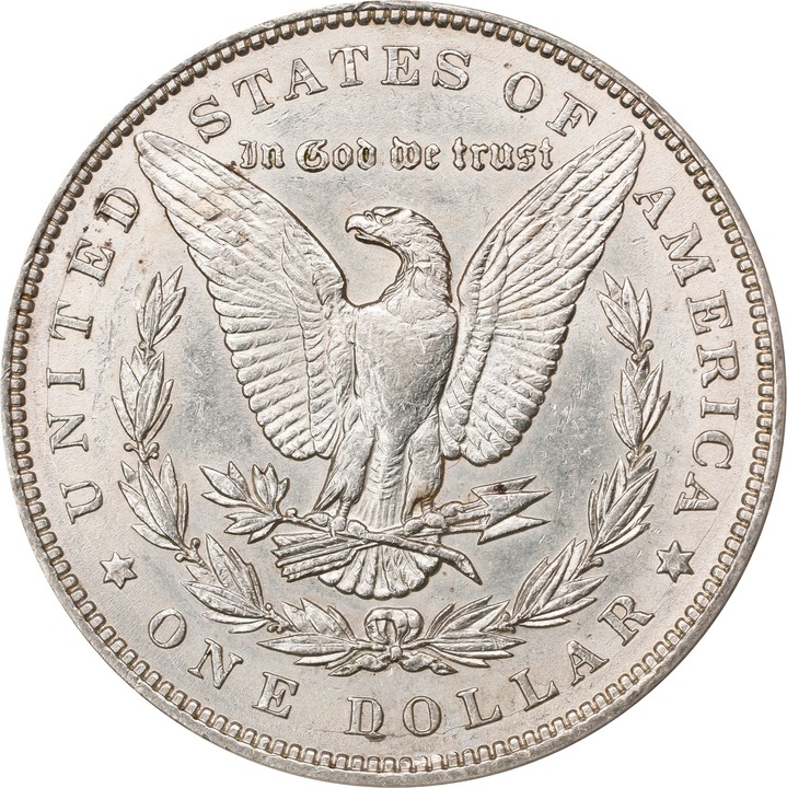 1887 $1  Donkey Tail, VAM-25A AU55 thumbnail 2
