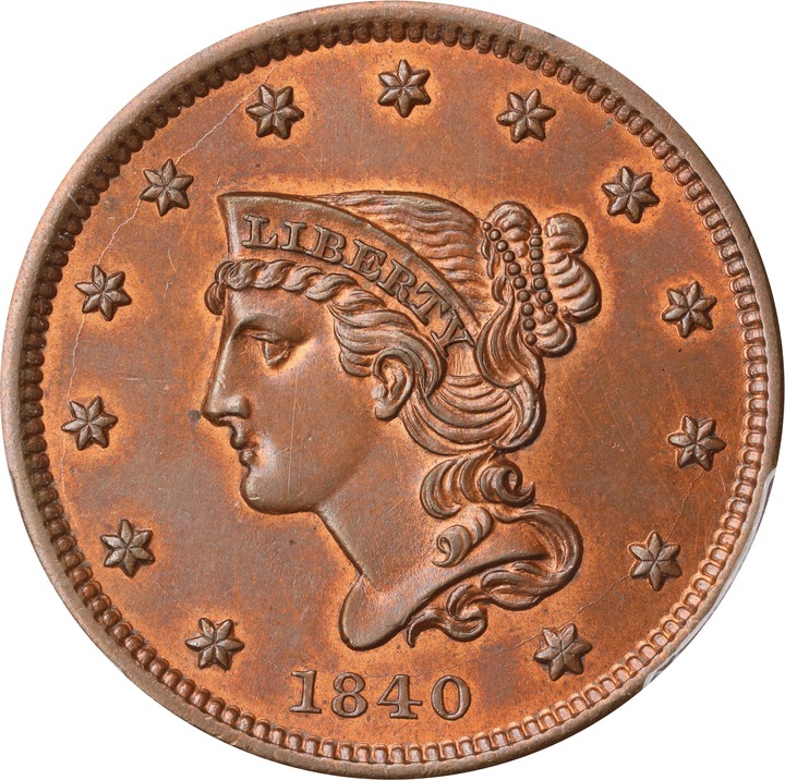 Image for 1840 1c Small Date MS RB MS64 RB