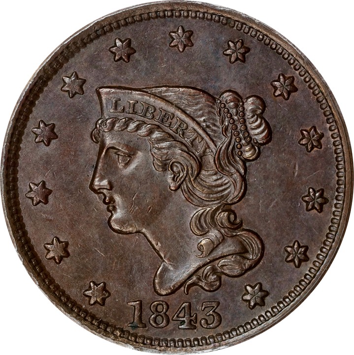 1843 1c Petite Head, Sm. Letters, N-2 MS BN thumbnail 2