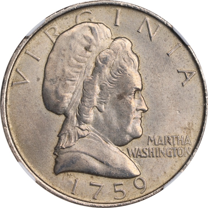 "1759" (1985) P5c Martha Washington, Nickel, J-2182 MS63 thumbnail 3