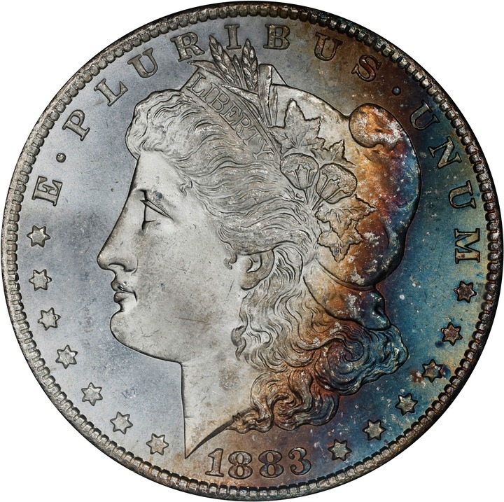 1883 CC GSA Hoard, Hard package One Dollar MS Values | Greysheet